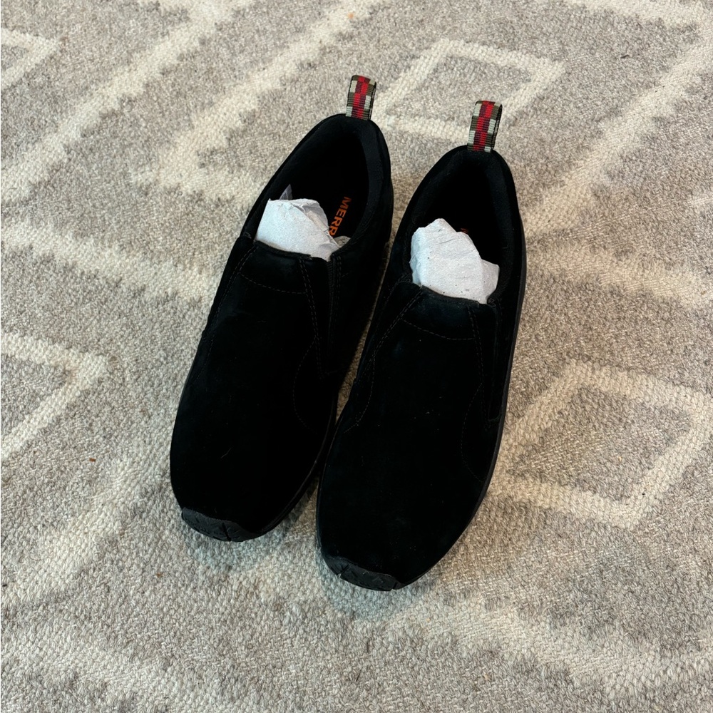 Women's JUNGLE MOC Slip-On Shoes Black Suede